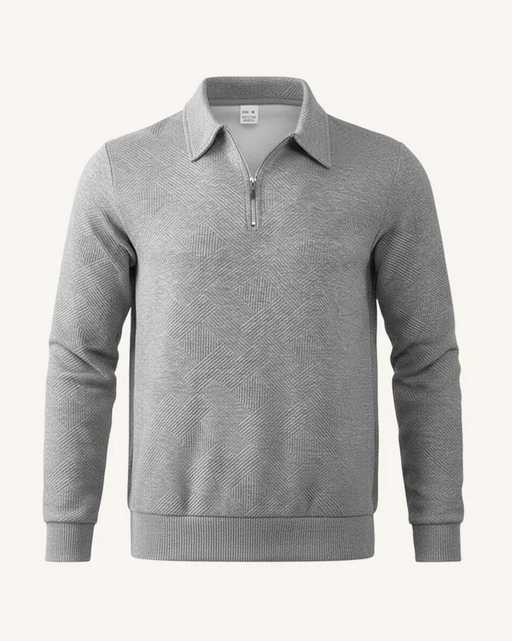 Herrenpullover mit Polokragen und Reißverschluss – Gauthier