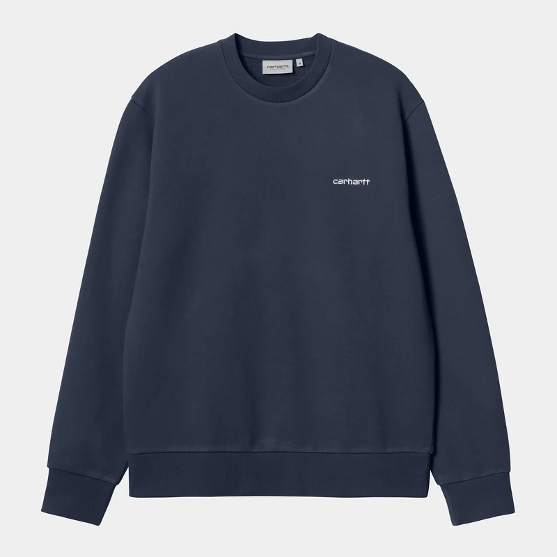 Carhartt WIP Sweat-Top mit aufgesticktem Schriftzug für Herren - Air Force Blau