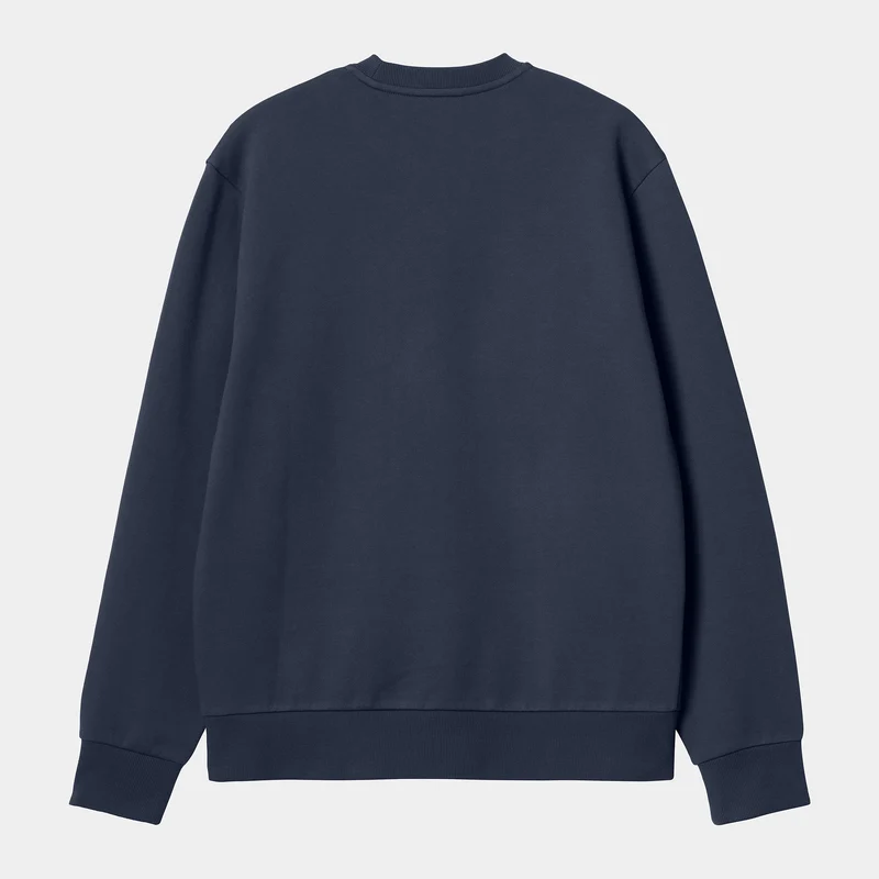 Carhartt WIP Sweat-Top mit aufgesticktem Schriftzug für Herren - Air Force Blau