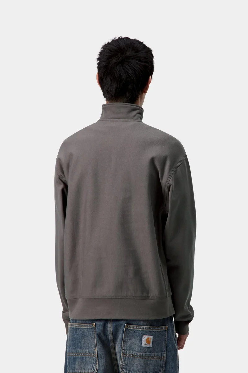 Carhartt WIP Herren Halb-Zip-Reißverschluss American Script Sweatshirt | Porphyr