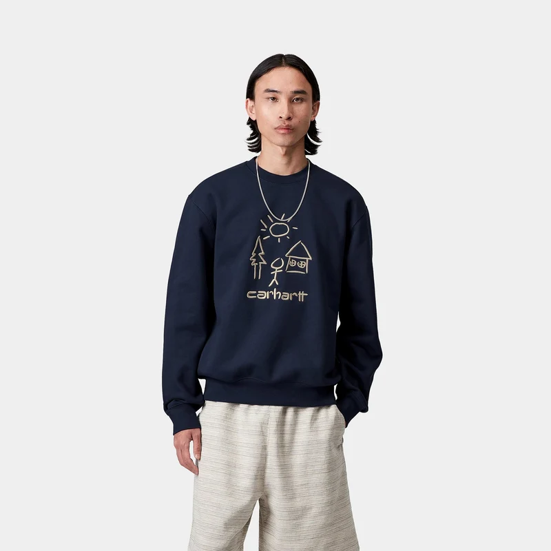 Carhartt WIP Herren Masterpiece Sweatshirt | Luftwaffenblau