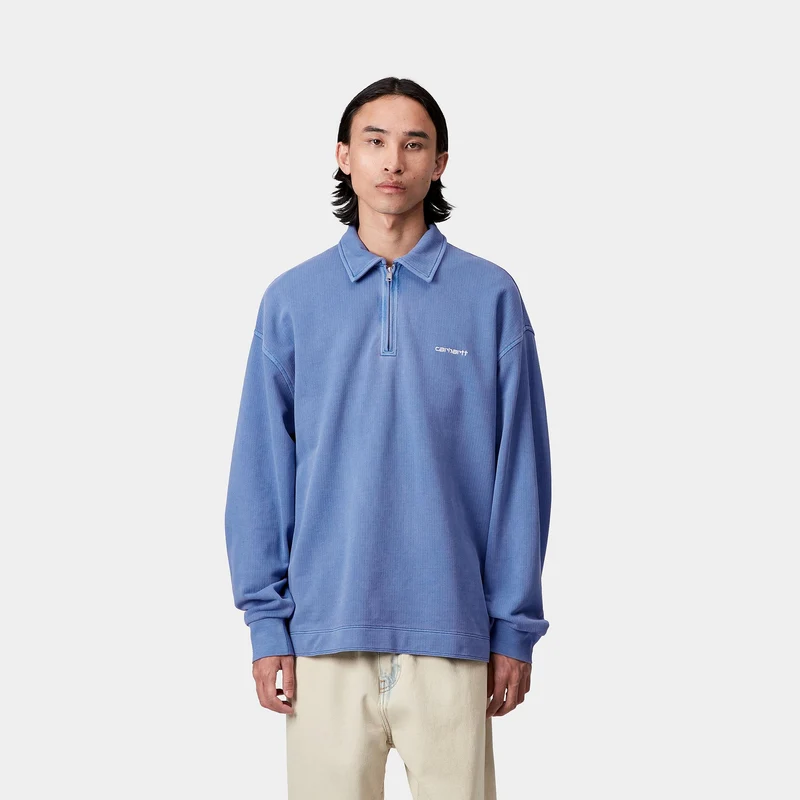 Carhartt WIP Herren Piqué-Sweatshirt mit Schriftzug | Wolfsbane