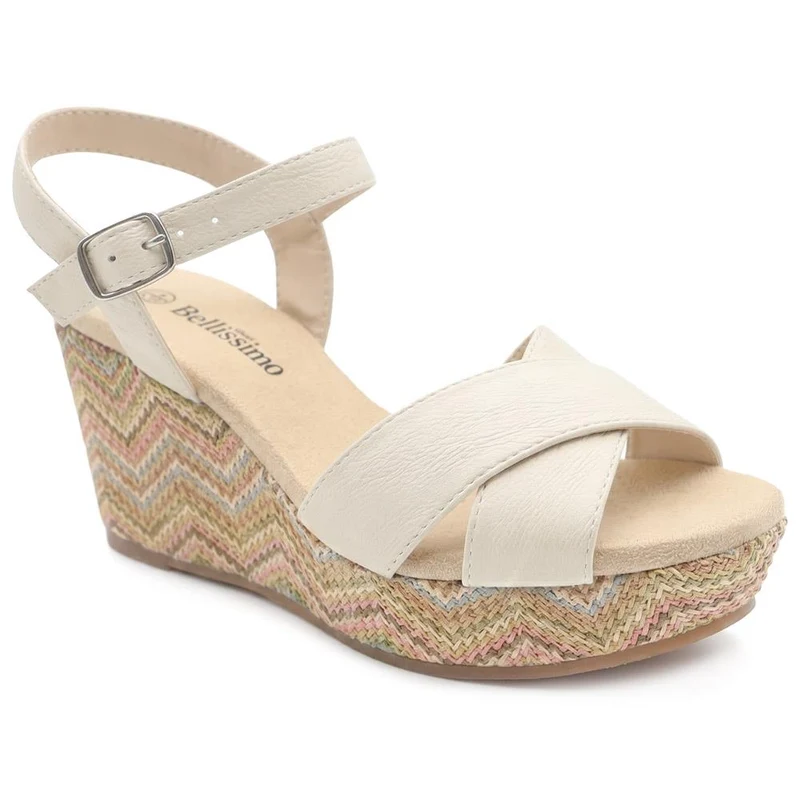 Bellissimo Buckle Fasten Wedge Espadrilles - BELWBINS43044 / 329 119