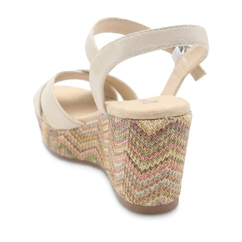 Bellissimo Buckle Fasten Wedge Espadrilles - BELWBINS43044 / 329 119 - Off White