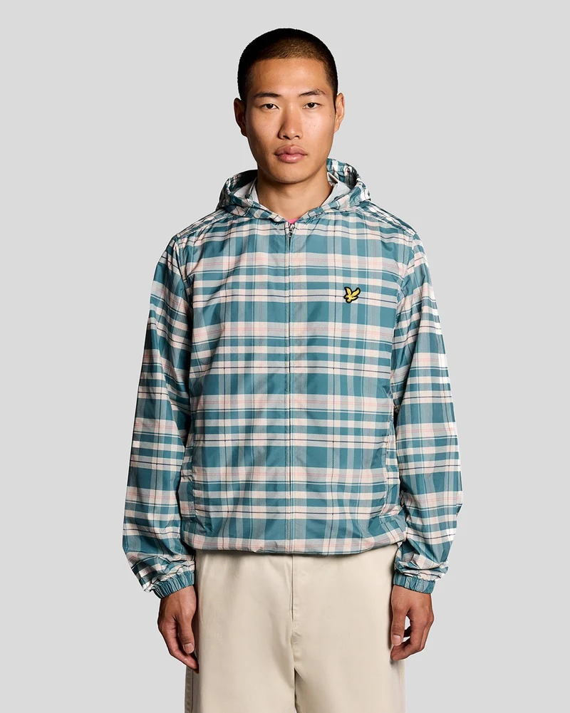 Lyle & Scott Leichte Herren-Kapuzenjacke mit Tartanmuster | Everglades