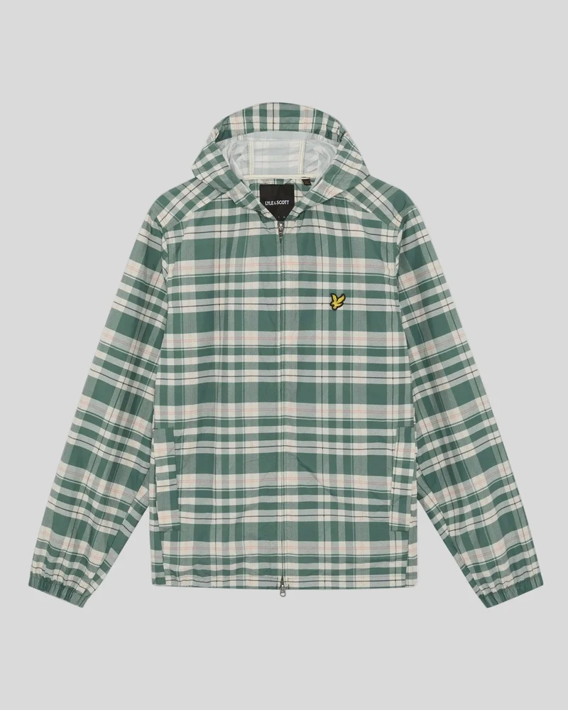 Lyle & Scott Leichte Herren-Kapuzenjacke mit Tartanmuster | Everglades