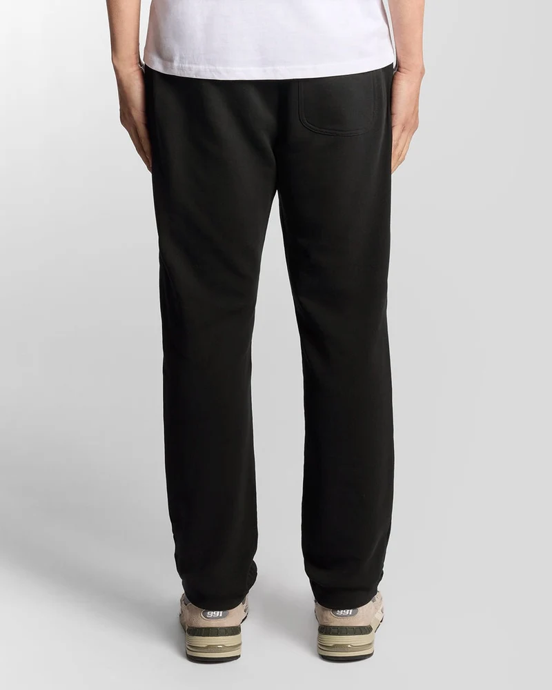 Lyle & Scott Herren-Jogginghose aus Baumwolle mit geradem Bein | Tiefschwarz