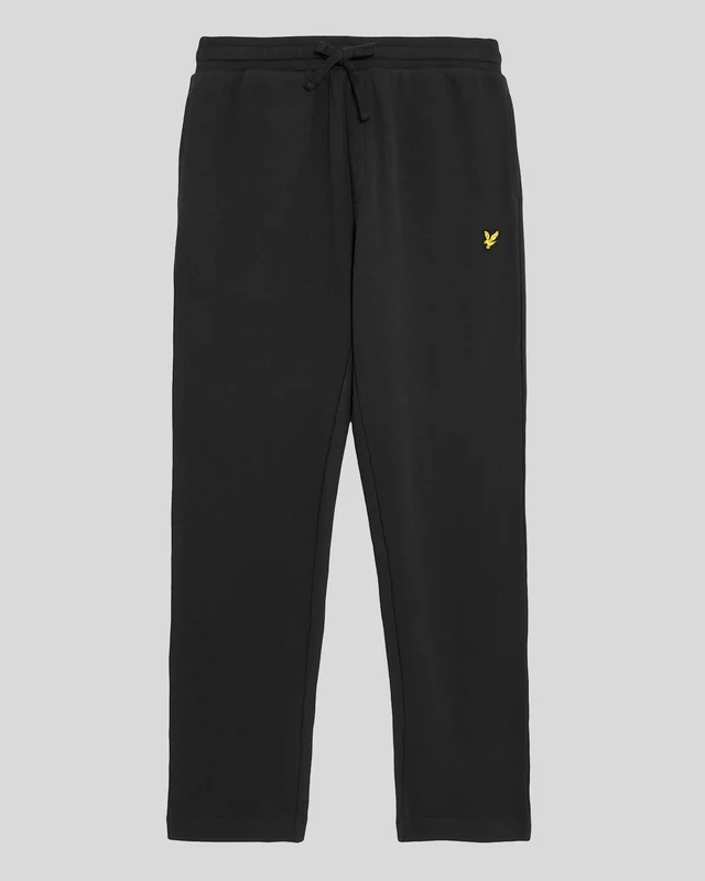 Lyle & Scott Herren-Jogginghose aus Baumwolle mit geradem Bein | Tiefschwarz