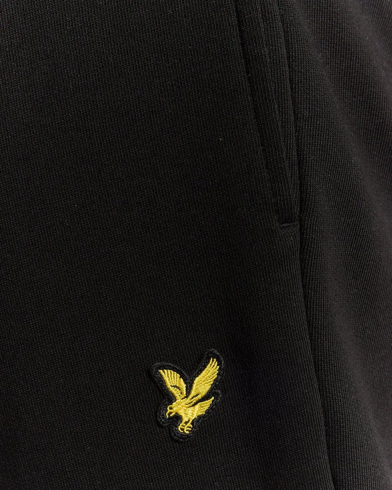Lyle & Scott Herren-Jogginghose aus Baumwolle mit geradem Bein | Tiefschwarz