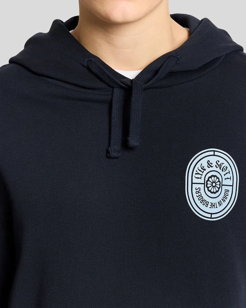 Lyle & Scott Herren-Hoodie aus Baumwolle mit Grafikprint | Dunkelblau