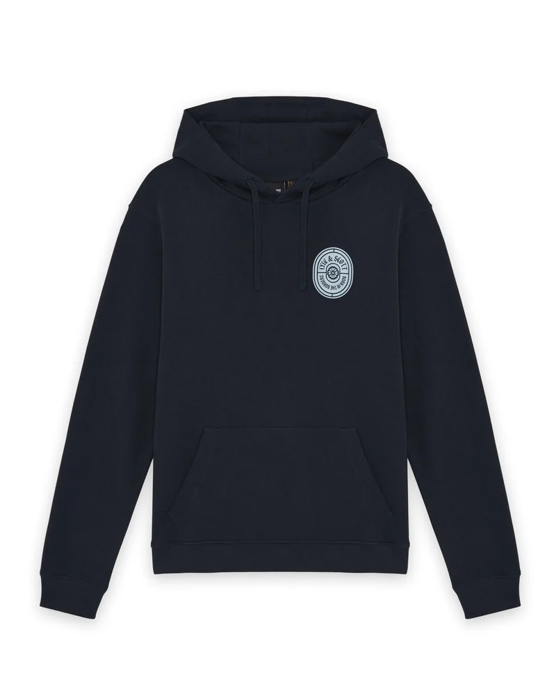 Lyle & Scott Herren-Hoodie aus Baumwolle mit Grafikprint | Dunkelblau