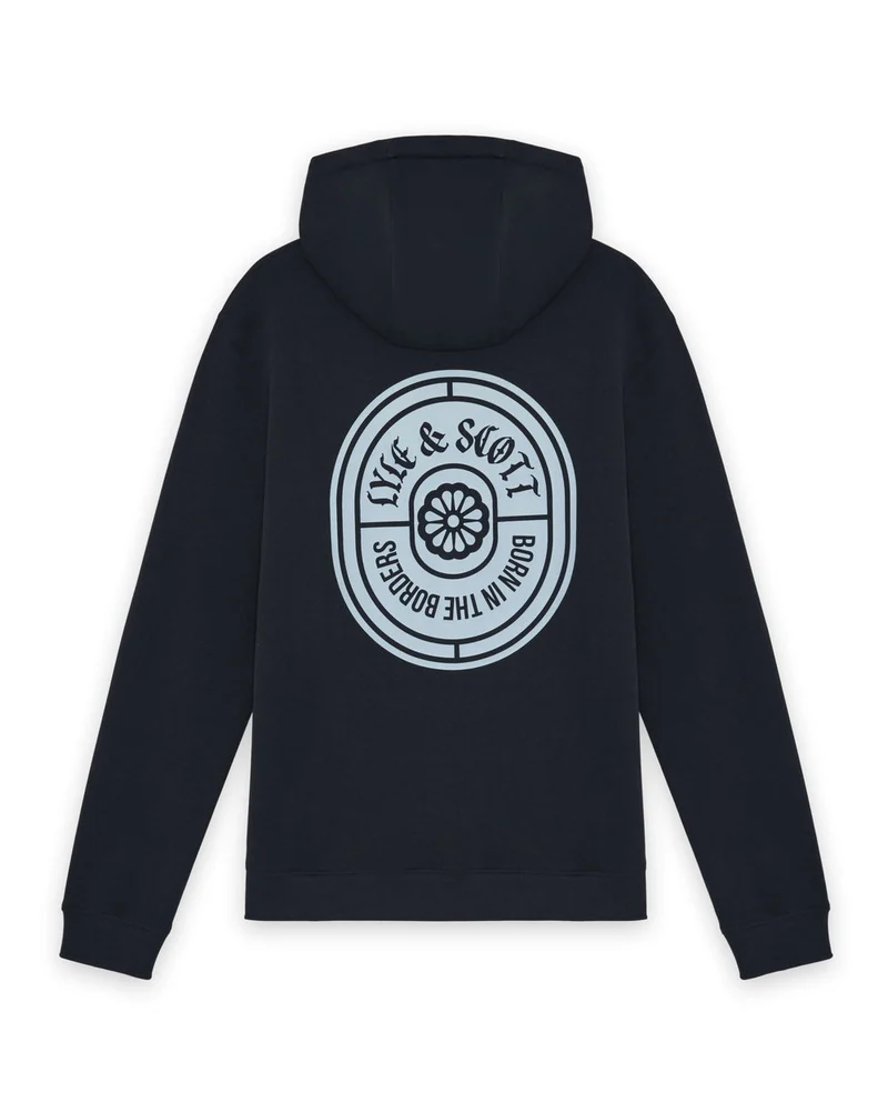 Lyle & Scott Herren-Hoodie aus Baumwolle mit Grafikprint | Dunkelblau