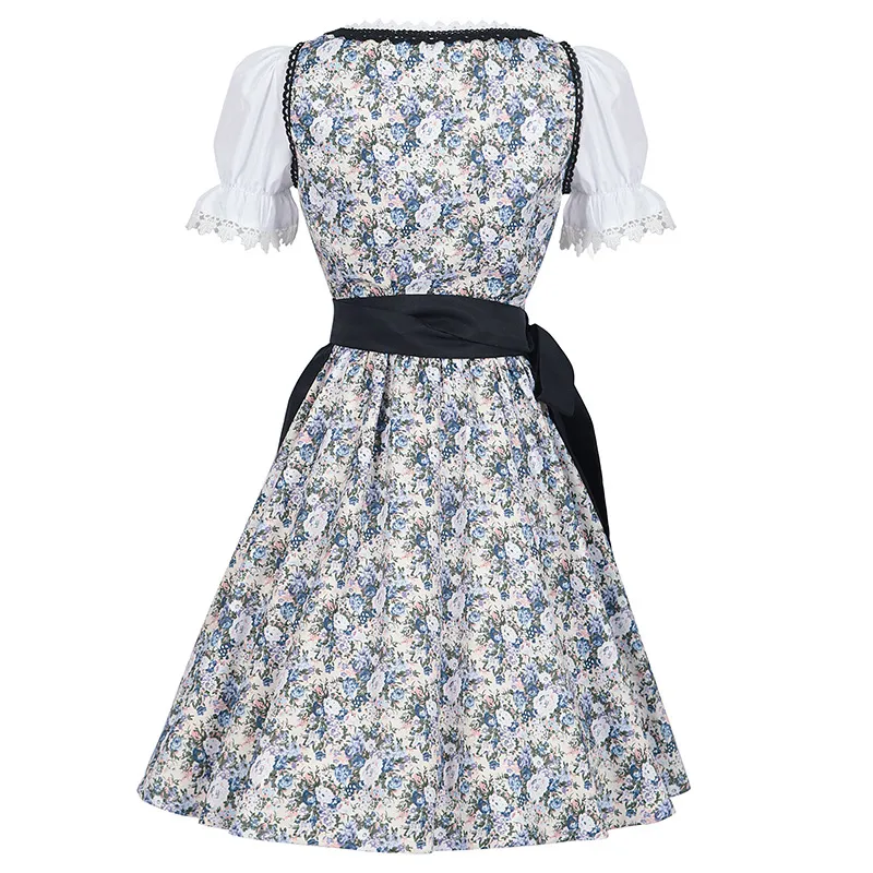 Damen Moderne Blau Oktoberfest Dirndl Kleid - Annemarie