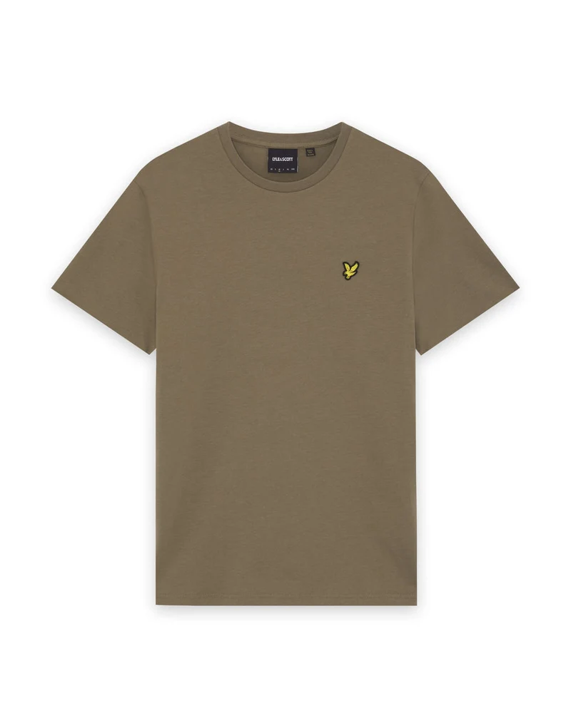 Lyle & Scott Herren-T-Shirt aus Baumwolle mit Rundhalsausschnitt | Khaki-Aschgrau