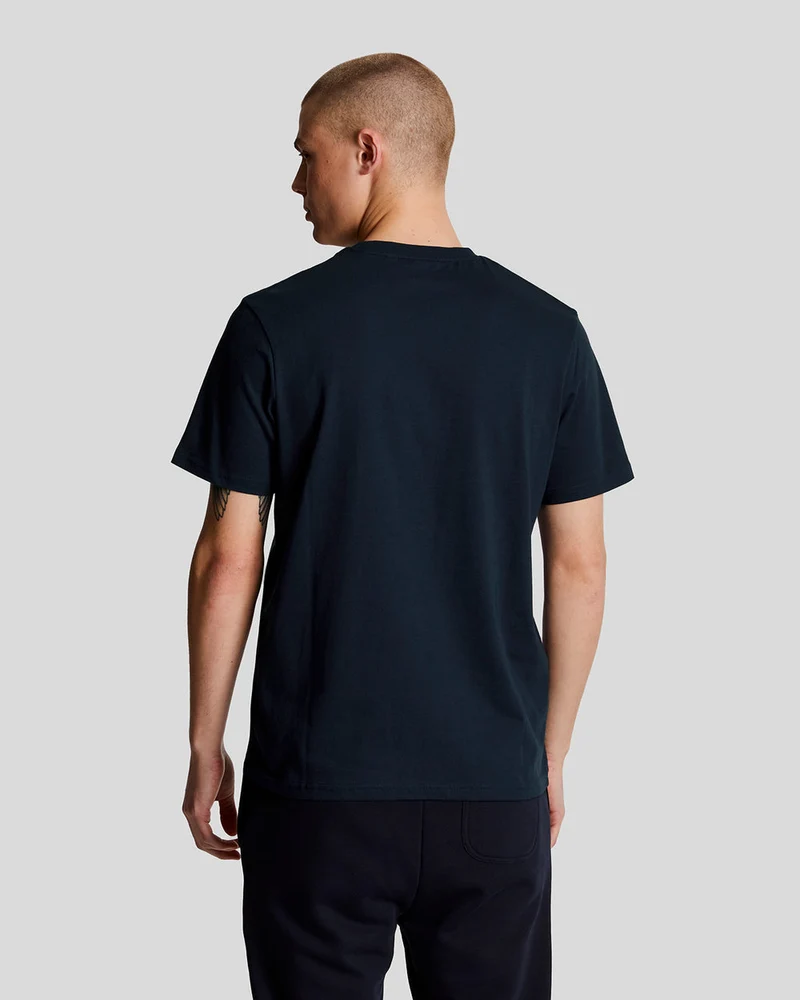 Lyle & Scott Herren-T-Shirt aus Baumwolle mit Rundhalsausschnitt | Marineblau