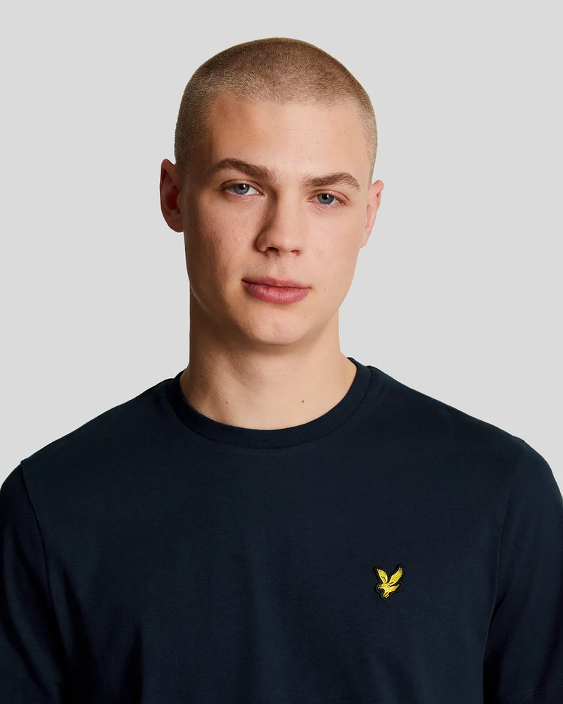 Lyle & Scott Herren-T-Shirt aus Baumwolle mit Rundhalsausschnitt | Marineblau
