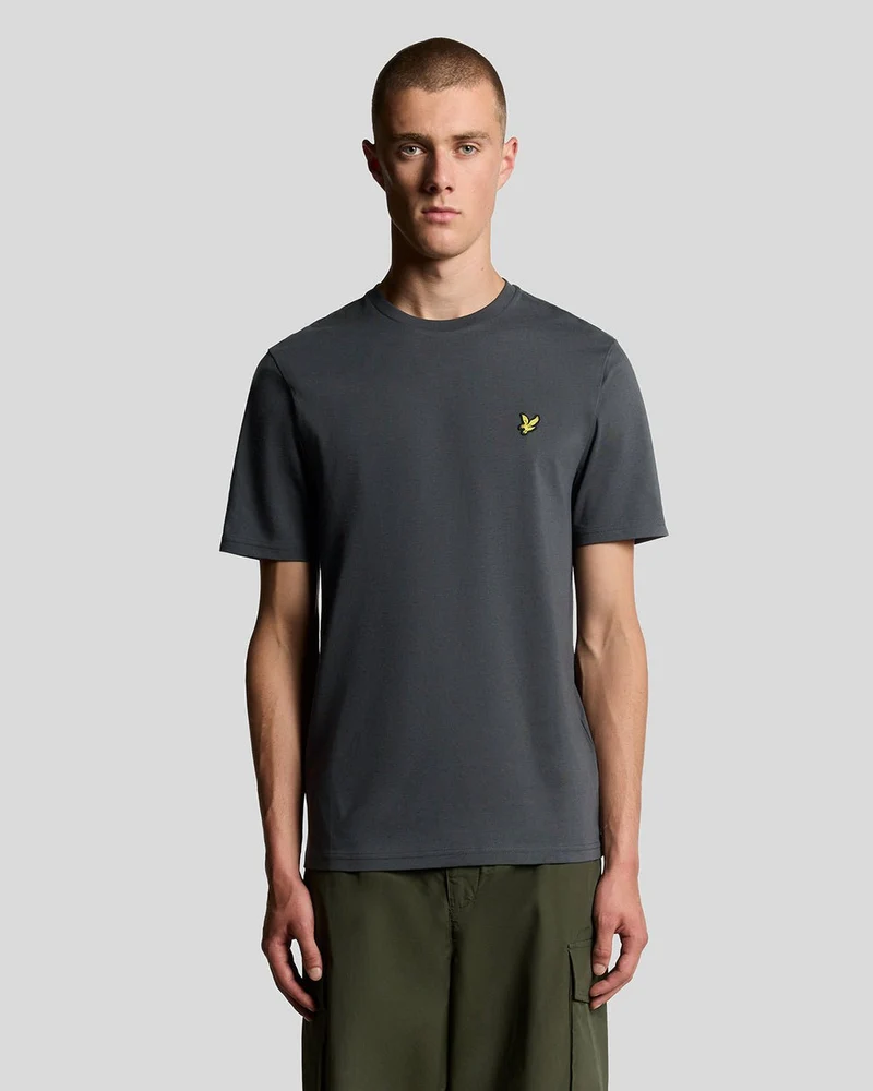 Lyle & Scott Herren-T-Shirt aus Baumwolle mit Rundhalsausschnitt | Anthrazit