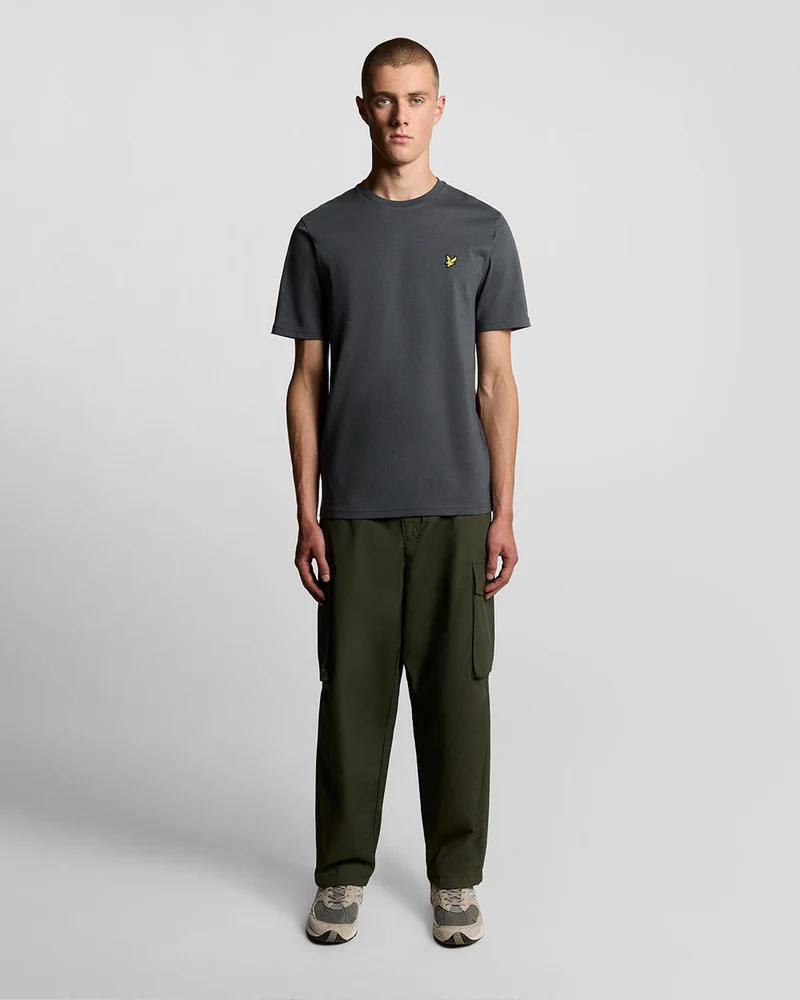 Lyle & Scott Herren-T-Shirt aus Baumwolle mit Rundhalsausschnitt | Anthrazit