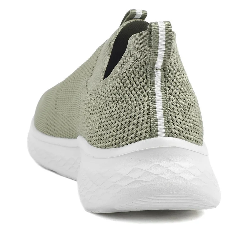 Wide Fit Memory Foam Easy Step In Trainers - BRK43041 / 329 070 - Khaki