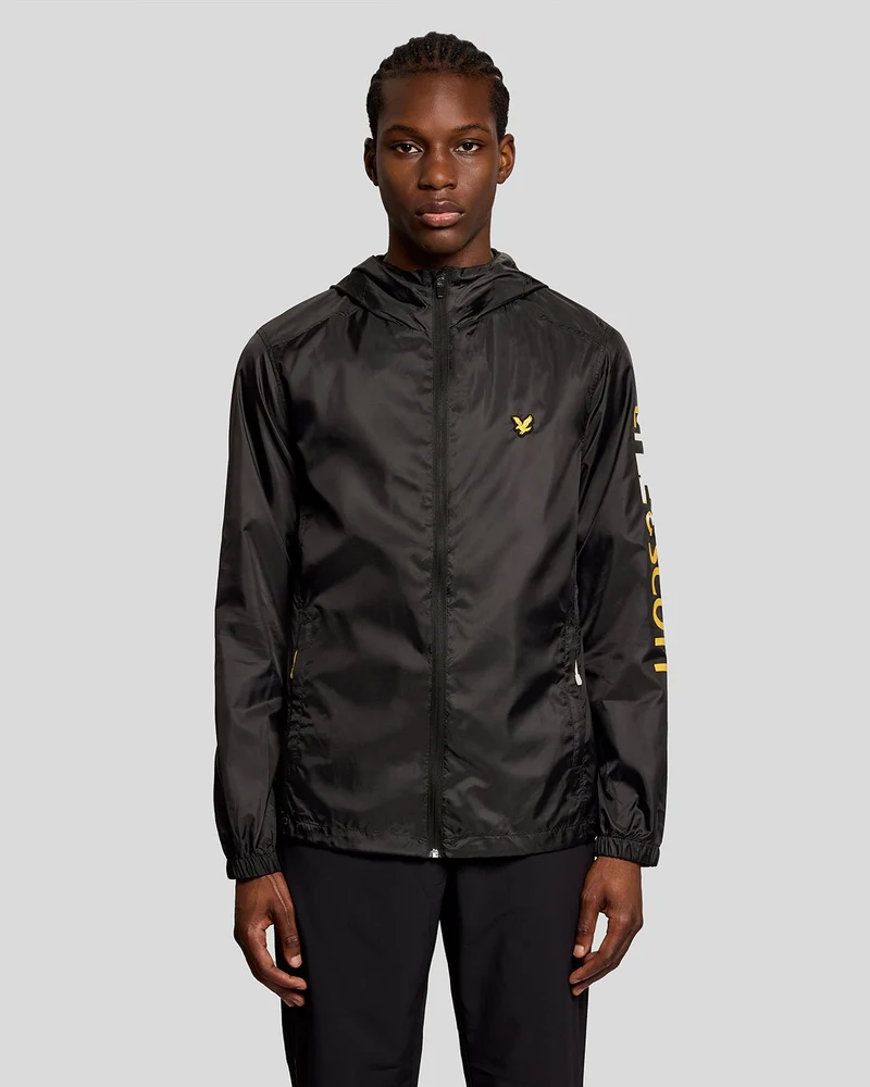 Lyle & Scott Leichte Herren-Sport-Trainingsjacke | Tiefschwarz
