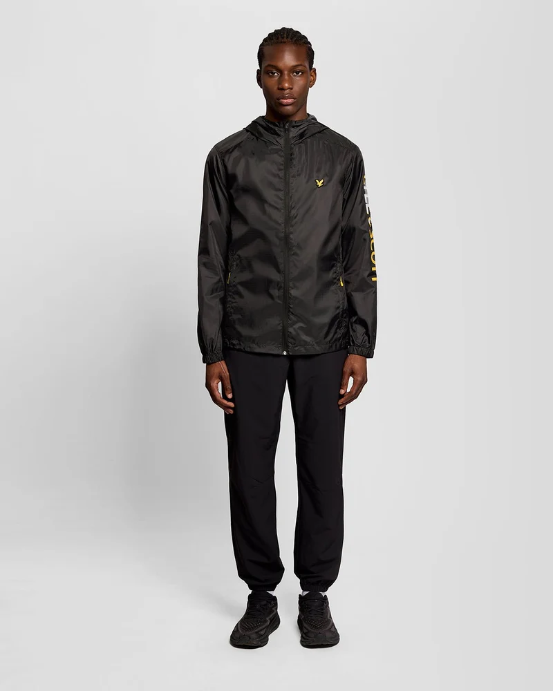 Lyle & Scott Leichte Herren-Sport-Trainingsjacke | Tiefschwarz