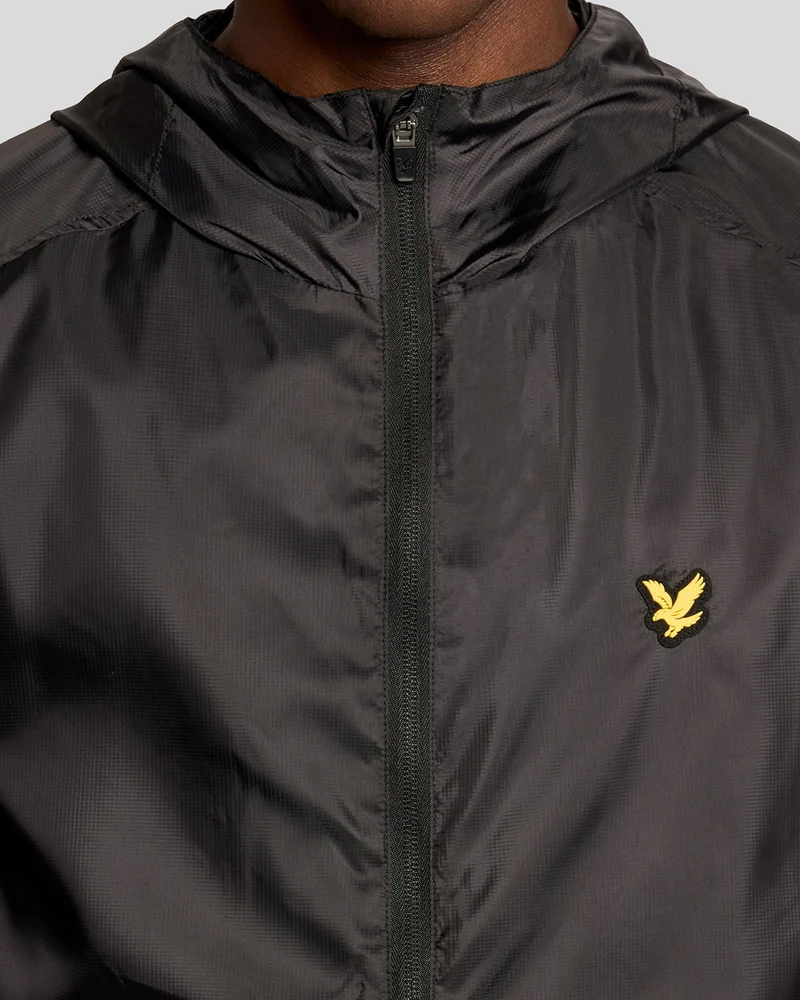 Lyle & Scott Leichte Herren-Sport-Trainingsjacke | Tiefschwarz