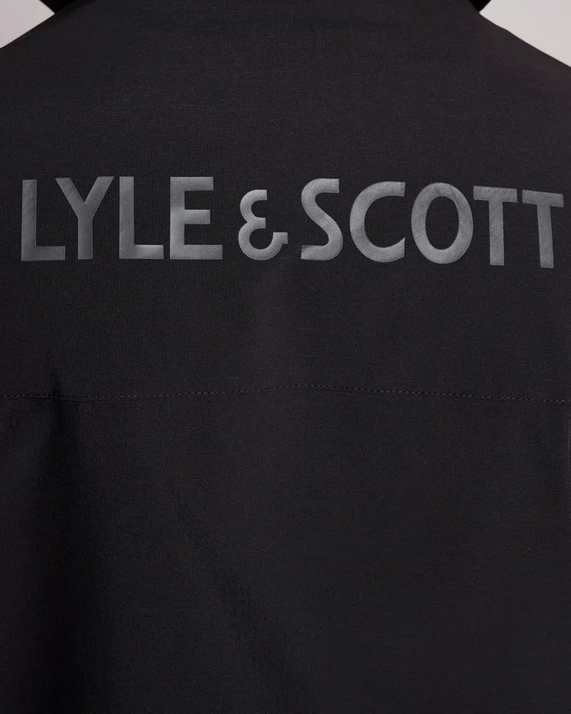 Lyle & Scott Sportliche Herren-Trainingsjacke mit Streifen | Tiefschwarz