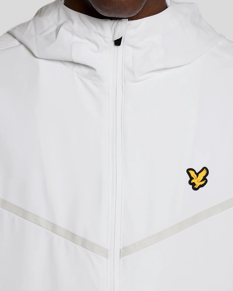 Lyle & Scott Sportliche Herren-Trainingsjacke mit Streifen | Weiß