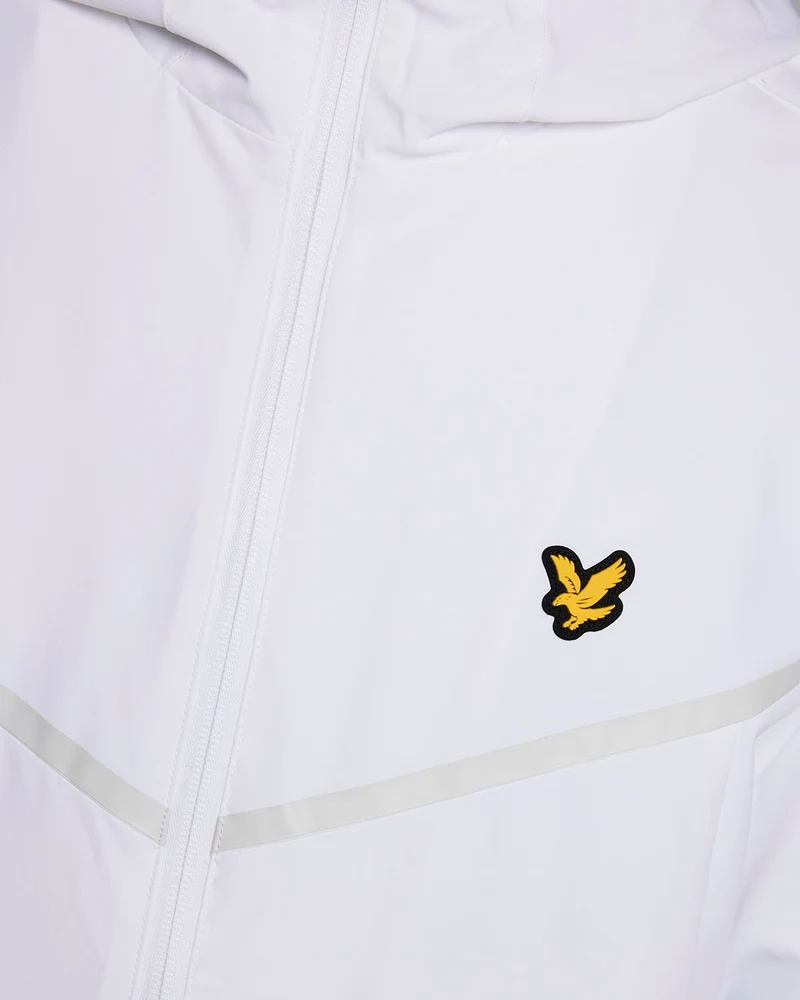 Lyle & Scott Sportliche Herren-Trainingsjacke mit Streifen | Weiß
