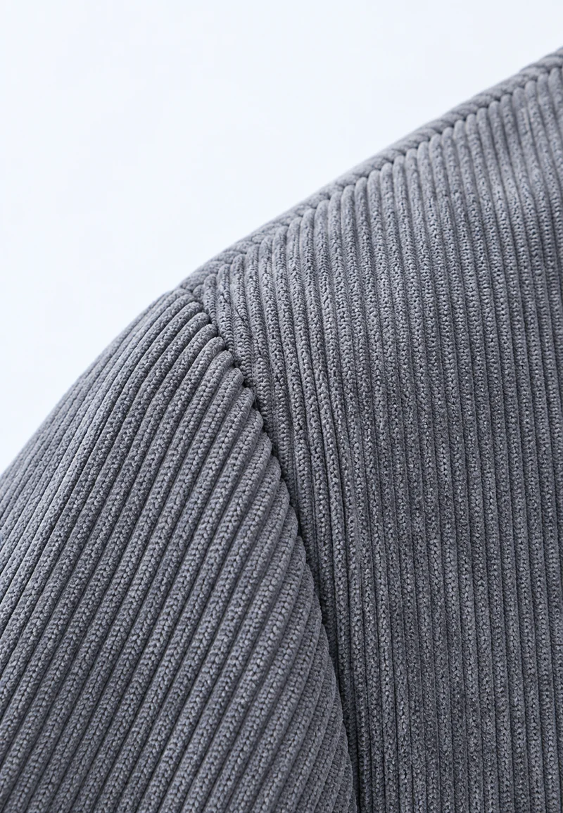 Herren-Cordjacke mit Hemdkragen, Brusttasche und Reißverschluss – Amaury