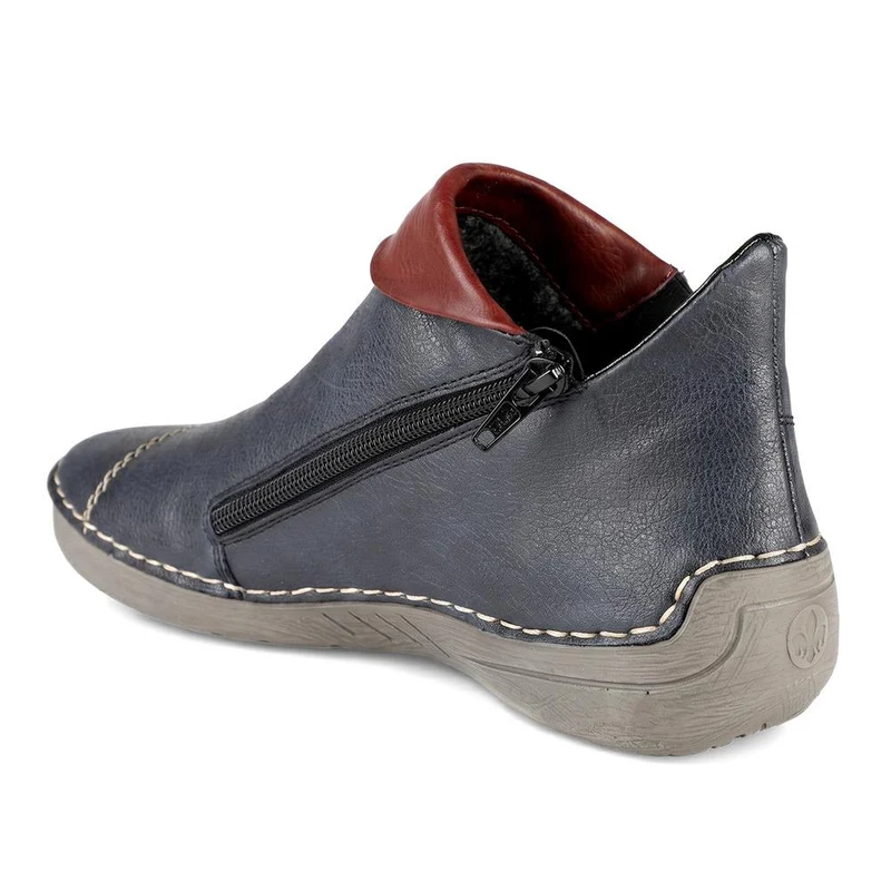 Rieker Slip On Elasticated Boots - RKR44502 / 329 729 - Navy