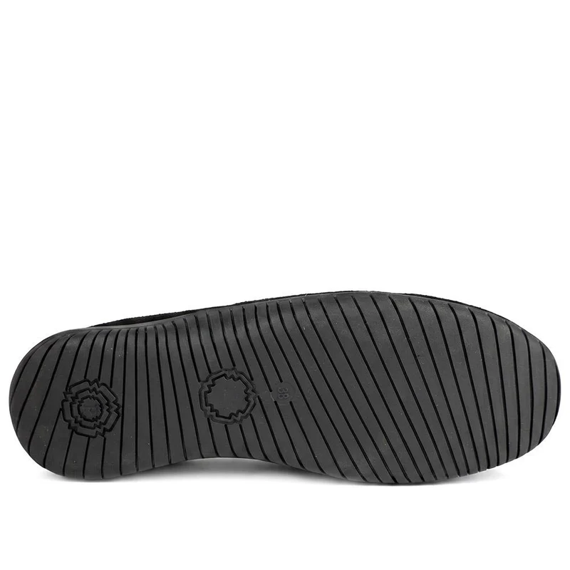 Wide Fit Leather Chunky Sole Clogs - BRK44006 / 329 755 - Black