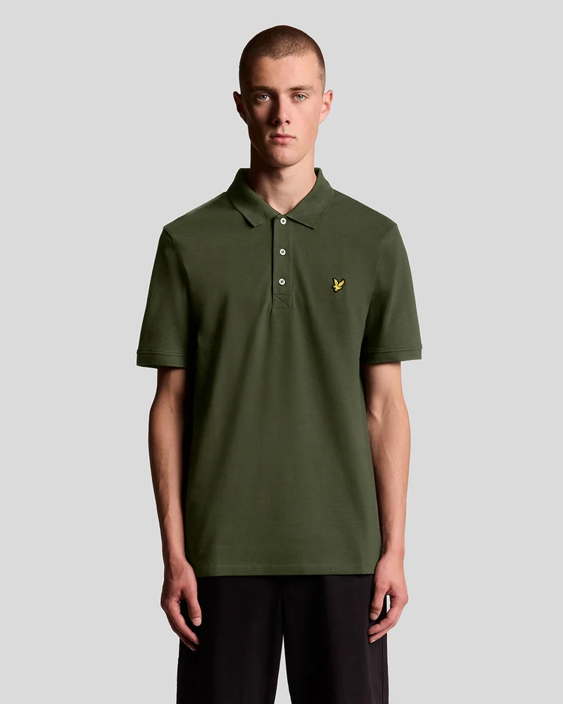Lyle & Scott Herren-Poloshirt aus Baumwolle | Oliv