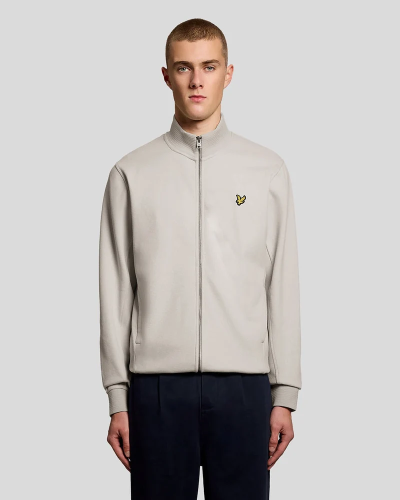 Lyle & Scott Herren-Trainingsjacke aus Baumwollmischgewebe | Rosa Fliesen