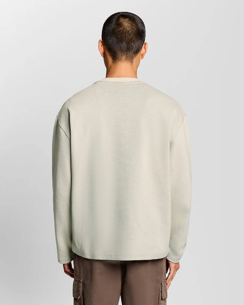 Lyle & Scott Herren-Sweatshirt mit Rundhalsausschnitt und Jacquard-Muster | Kitt