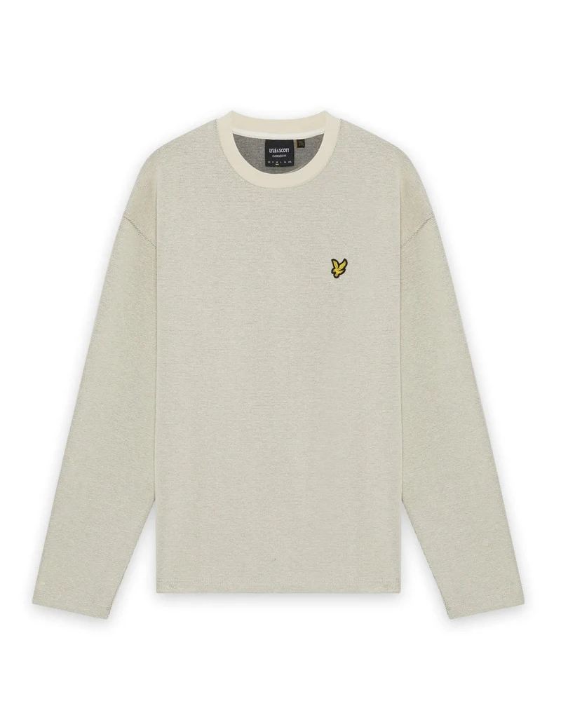 Lyle & Scott Herren-Sweatshirt mit Rundhalsausschnitt und Jacquard-Muster | Kitt