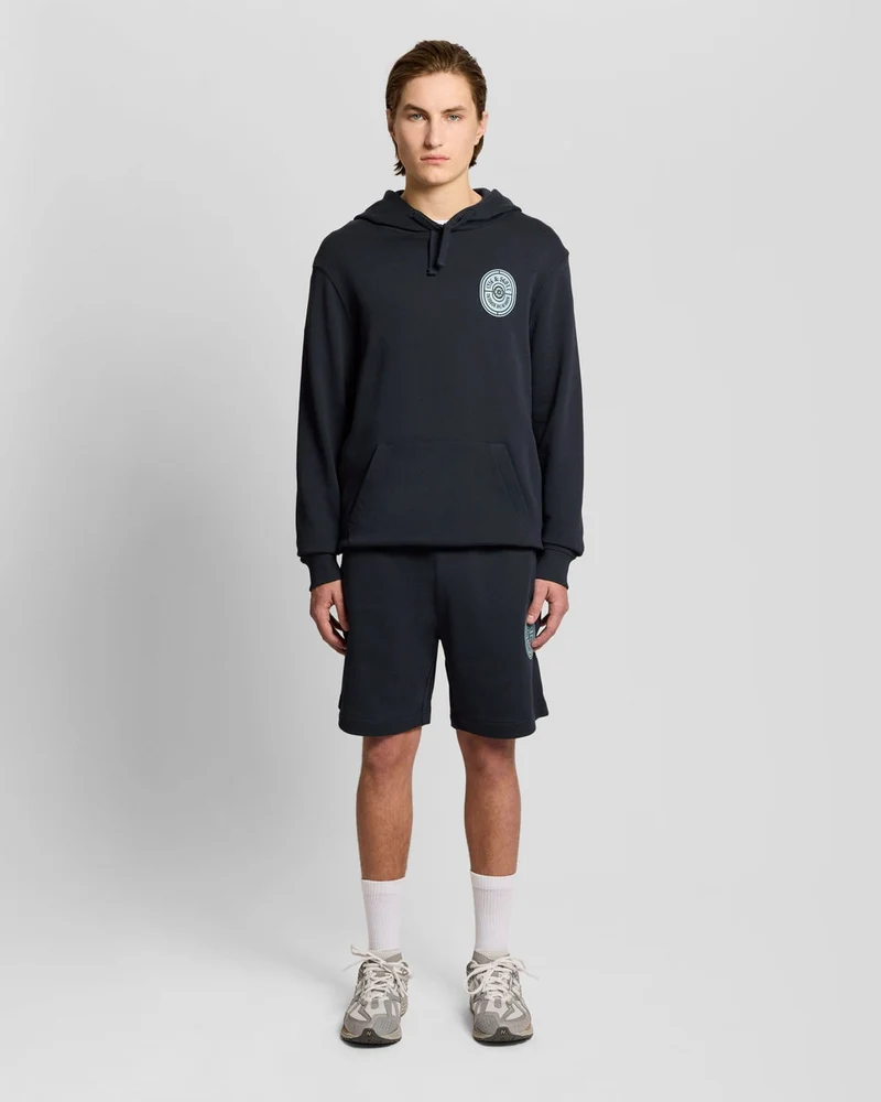 Lyle & Scott Herren-Sweatshorts aus Baumwolle mit Grafikprint | Dunkelblau
