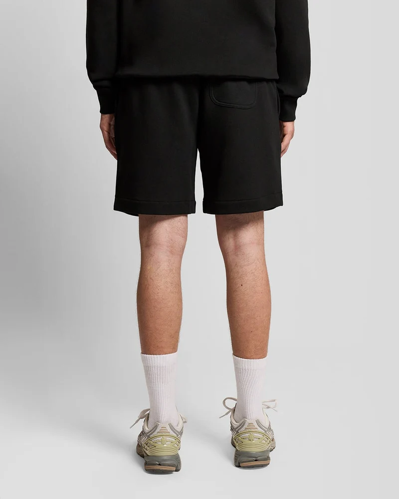 Lyle & Scott Herren-Sweatshorts aus Baumwolle mit Grafikprint | Tiefschwarz