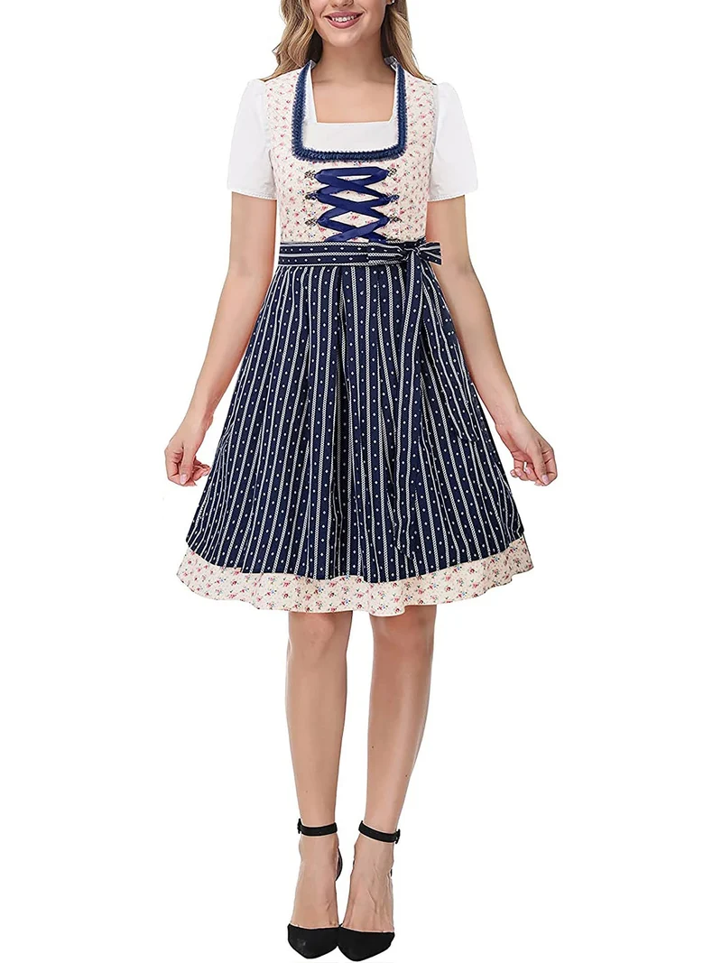 Damen Elegantes Midi Oktoberfest Dirndl Kleid - Anneliese
