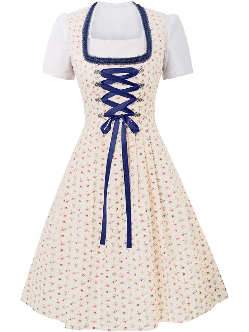 Damen Elegantes Midi Oktoberfest Dirndl Kleid - Anneliese