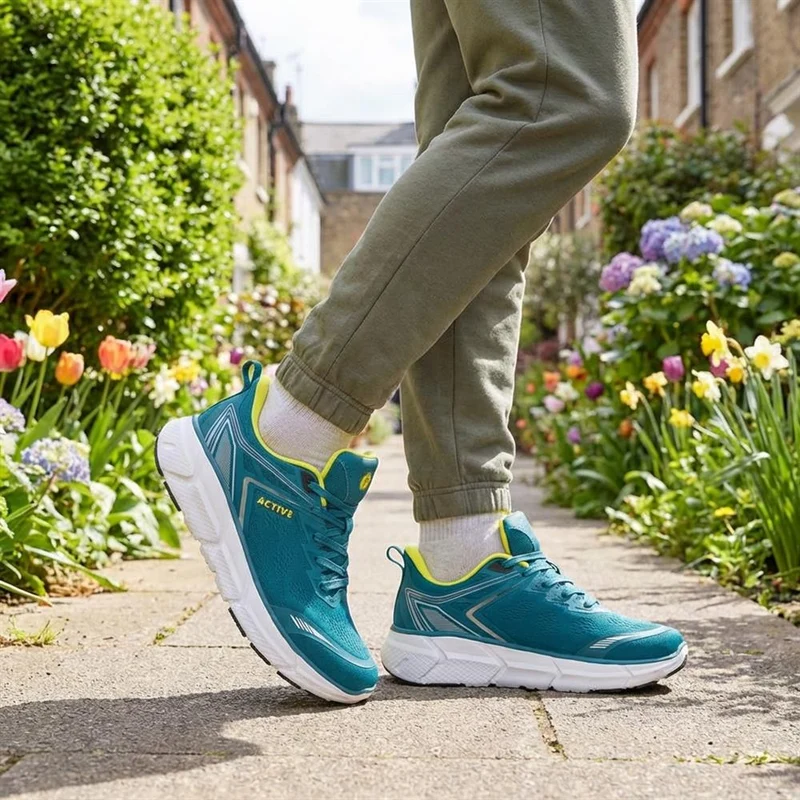 Easy Step In Wide Fit Memory Foam Trainers - BOJIE41008 / 326 944 - Aqua