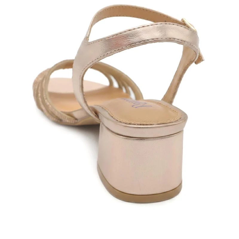 Diamante Smart Strappy Sandals - SANYI43002 / 329 146 - Rose Gold
