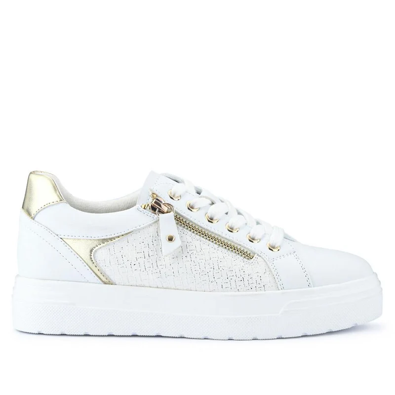 Wide Fit Chunky Lace-Up Trainers - WBINS41001 / 326 810 - White