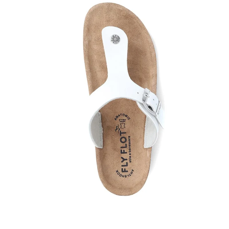 Fly Flot Toe Post Sandals - FLY37045 / 323 200 - White