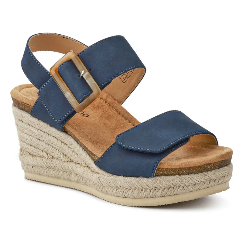 Wedge-Heeled Espadrilles - BELWBINS41056 / 327 236 - Navy
