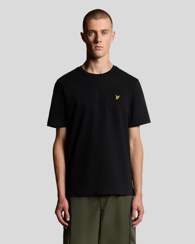 Lyle & Scott Herren-T-Shirt aus Baumwolle mit Rundhalsausschnitt | Tiefschwarz