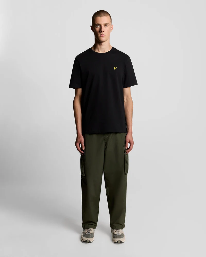 Lyle & Scott Herren-T-Shirt aus Baumwolle mit Rundhalsausschnitt | Tiefschwarz