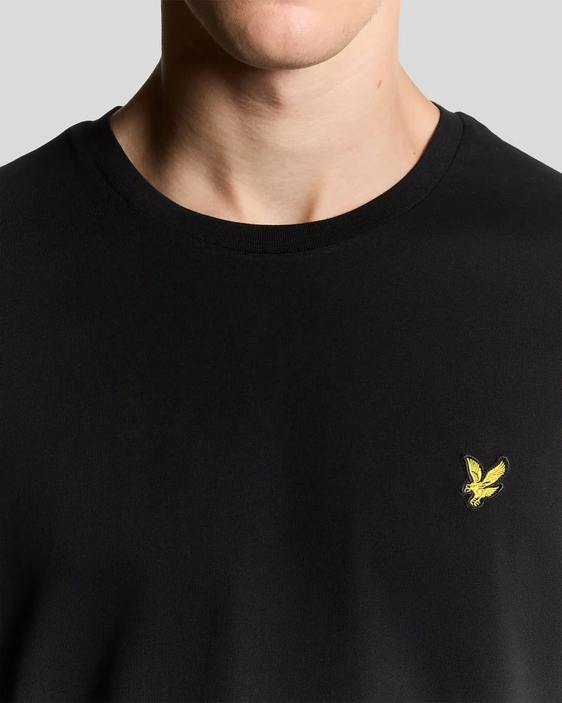 Lyle & Scott Herren-T-Shirt aus Baumwolle mit Rundhalsausschnitt | Tiefschwarz
