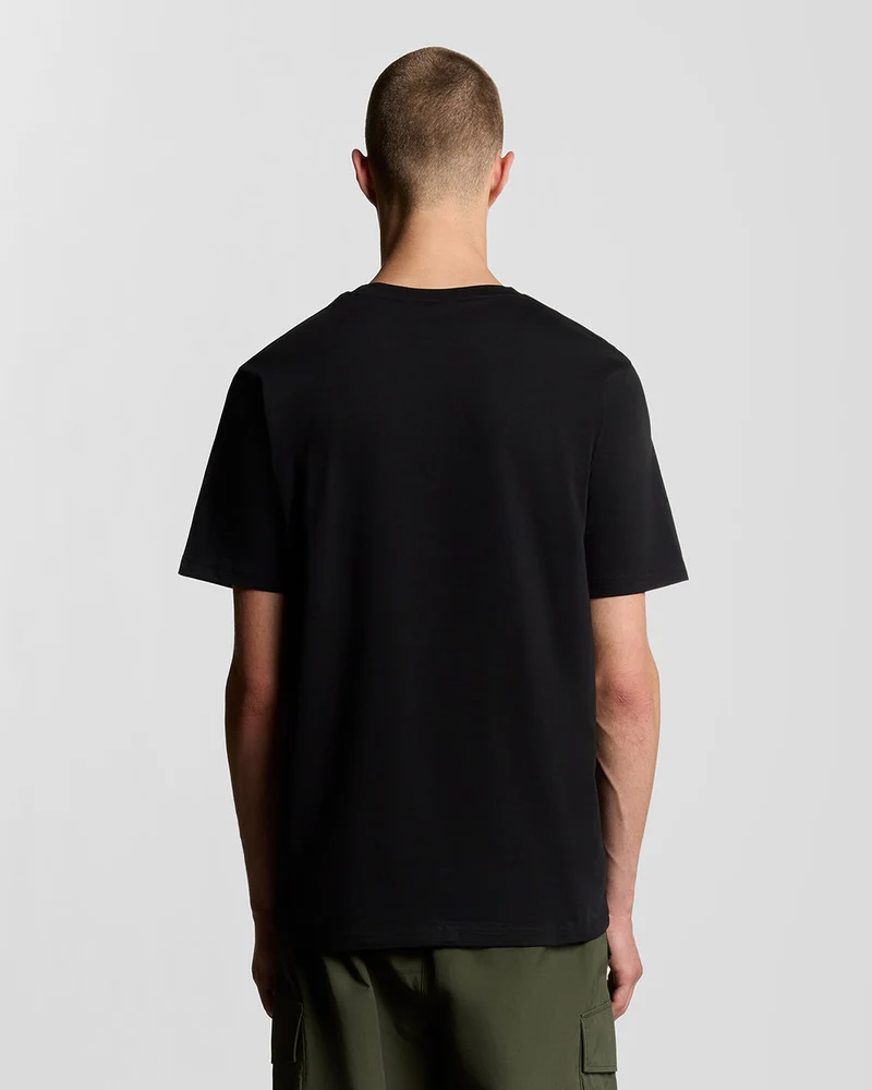 Lyle & Scott Herren-T-Shirt aus Baumwolle mit Rundhalsausschnitt | Tiefschwarz