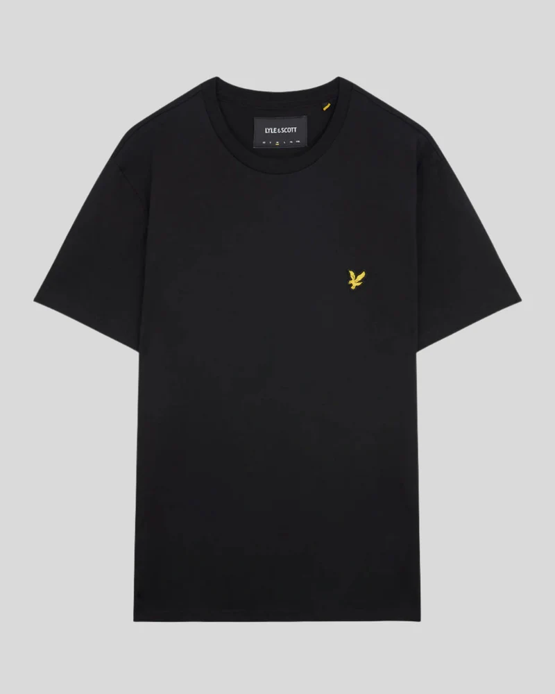 Lyle & Scott Herren-T-Shirt aus Baumwolle mit Rundhalsausschnitt | Tiefschwarz